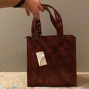 Handmade leather handbag